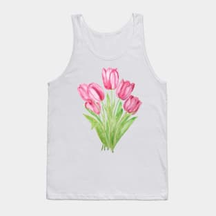 pink tulips watercolor Tank Top